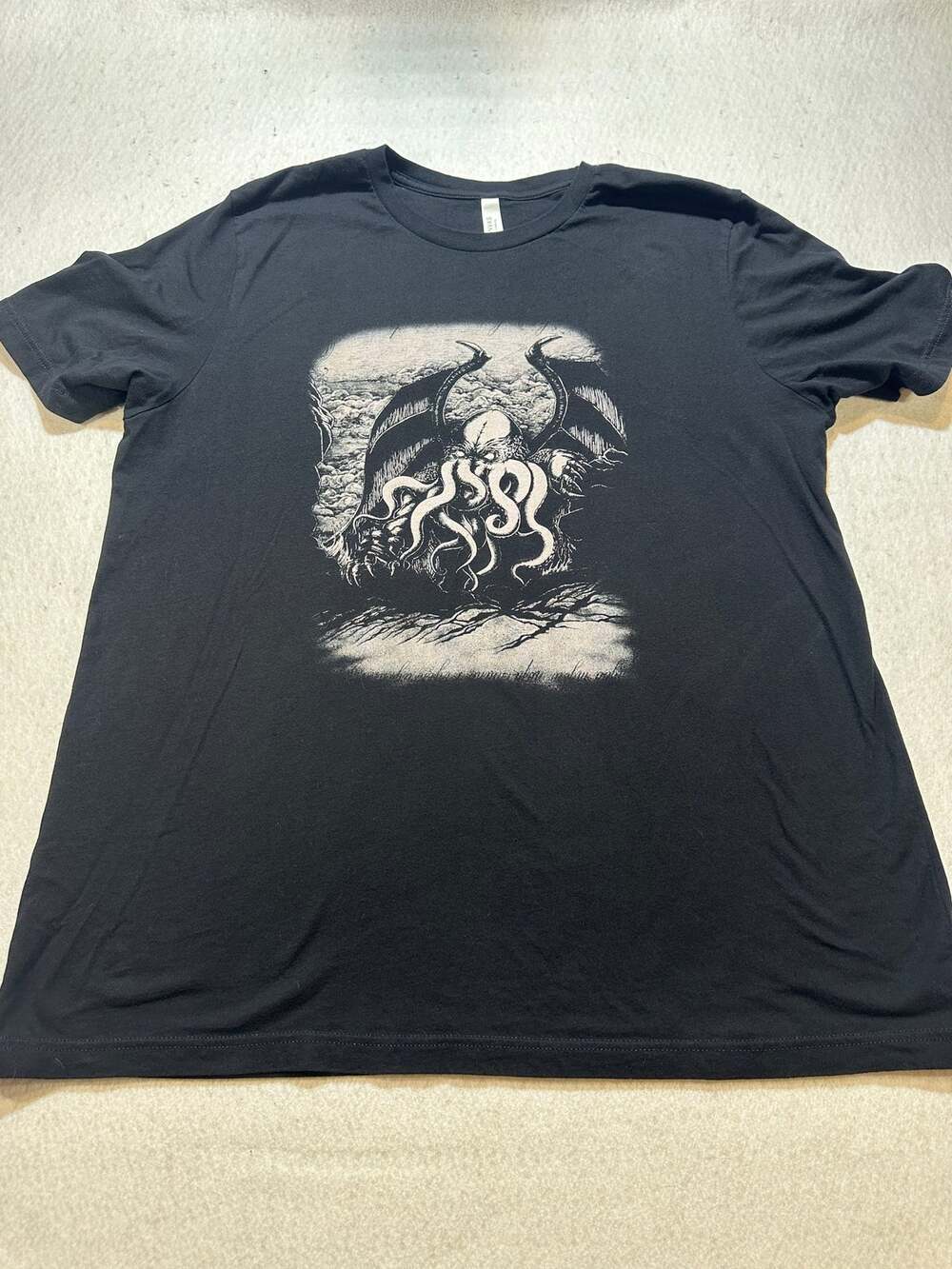 Bella Canvas Cthulhu Lovecraft Horror Graphic T Shirt 2XL Gothic Dark Fantasy